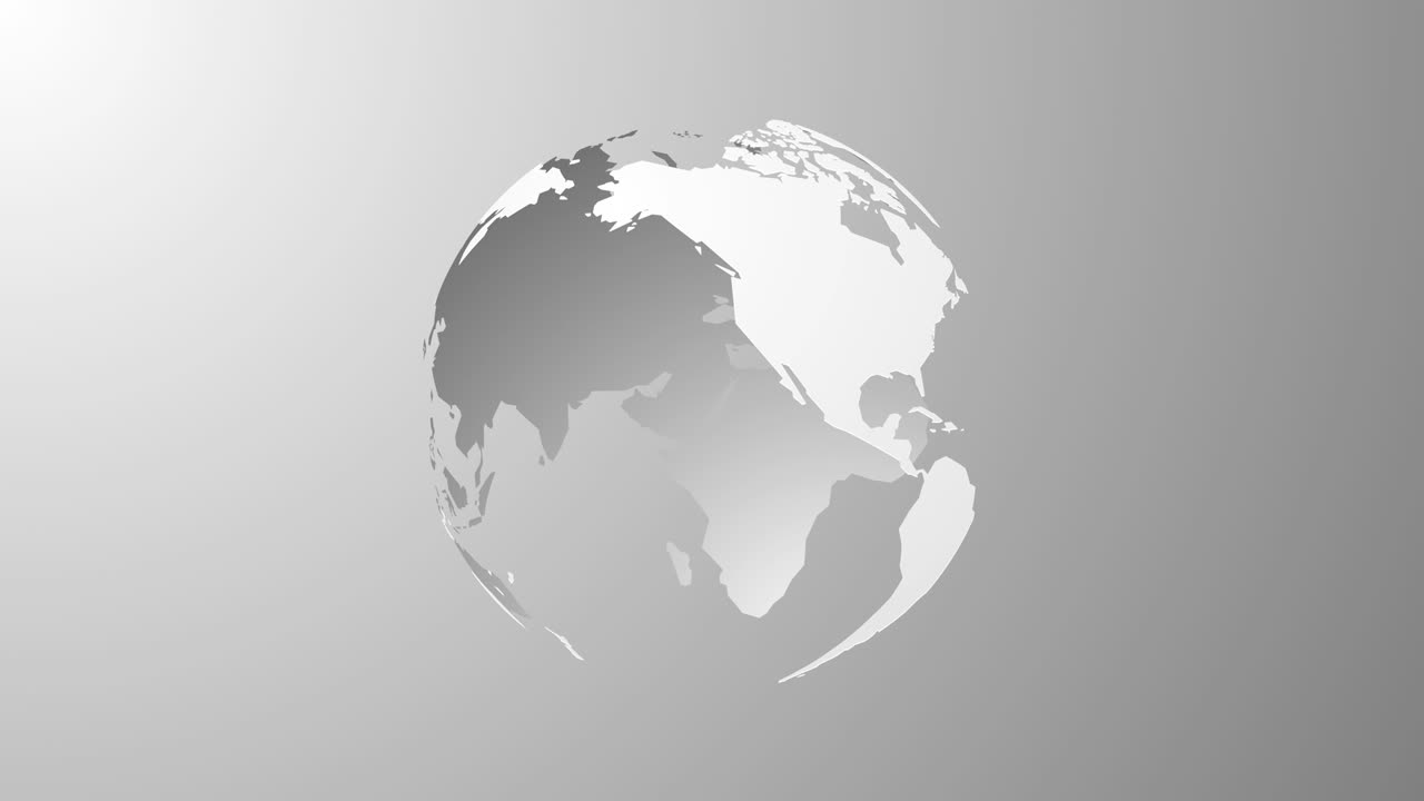 modelo blanco del planeta tierra. un globo abstracto gira alrededor de su eje como un concepto geográfico de negocio.