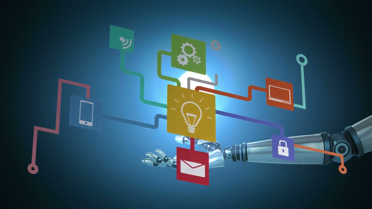 로 ⁇ 과의 네트워크 연결의 애니메이션