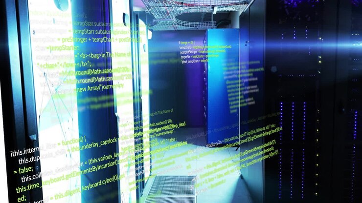 Animation of digital data processing over computer servers