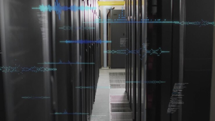 Animation of data processing over computer servers
