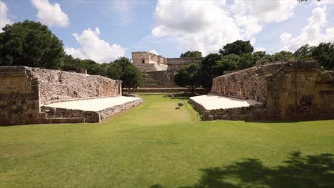 the grate plain of the uxmal city in a sunny day