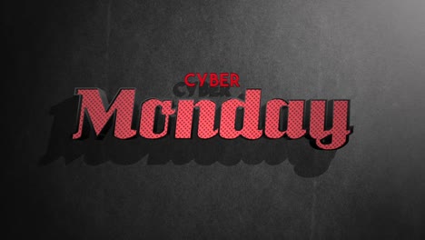 Retro-Cyber-Monday-Text-Im-80er-Jahre-Stil-Auf-Einer-Schwarzen-Grunge-Textur