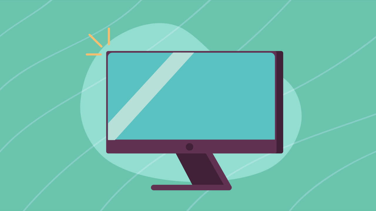 데스크 컴퓨터 기술 장치 애니메이션