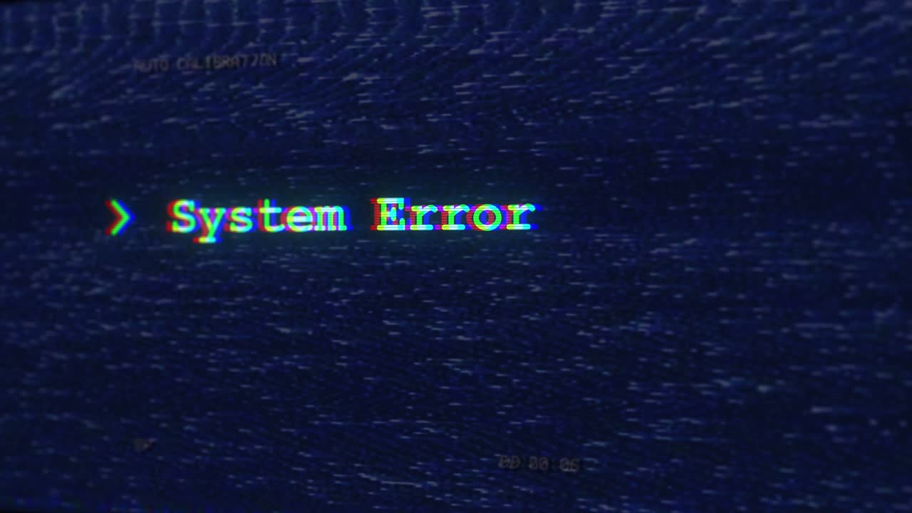 Error system error glitch computer virus hacker attack system damage page not found information