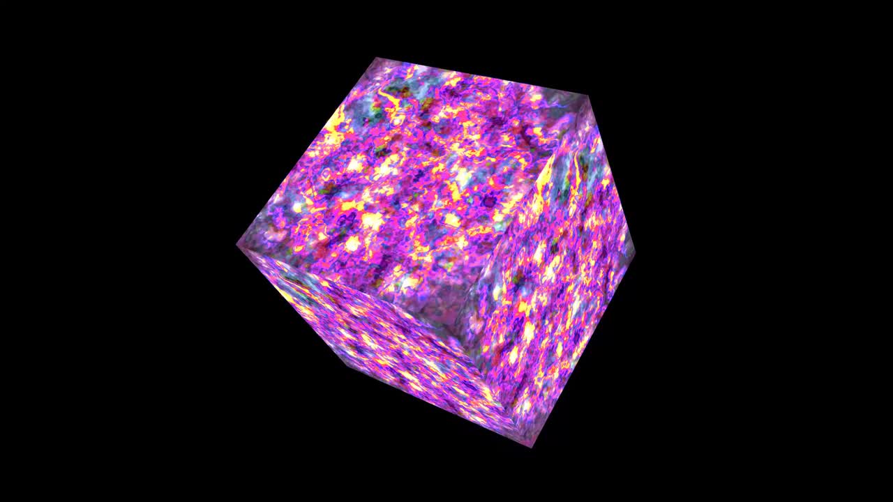 cubo resumen brillo lava lujo magenta y superficie de línea oscura