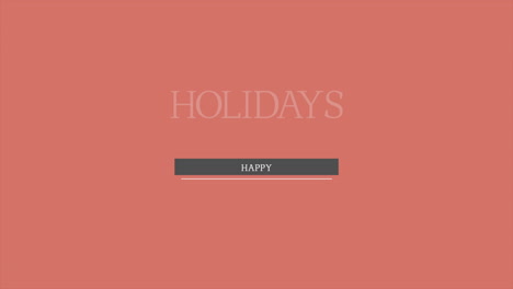 modern holiday greeting card happy holidays in clean, minimalist design