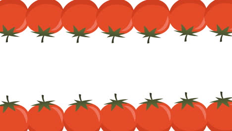 animation of multiple tomato icons on white background