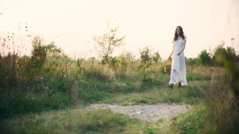 happy child strolling freely among tall grass