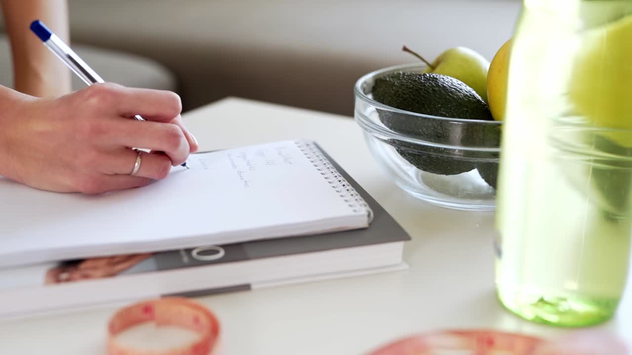 la niña registra su horario de entrenamiento