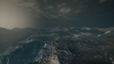 Dramatic-sky-over-steps-in-a-mountain.