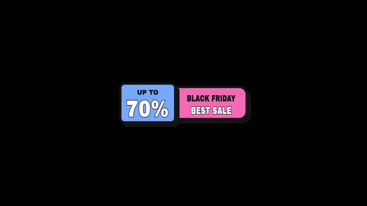 Black Friday Sale Promotion Graphic with Seventy Percent Discount