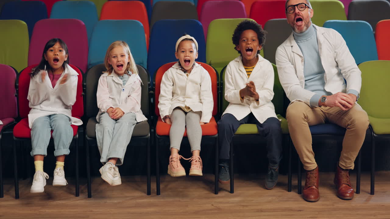 박수, 선생님과 과학 학생들의 와우