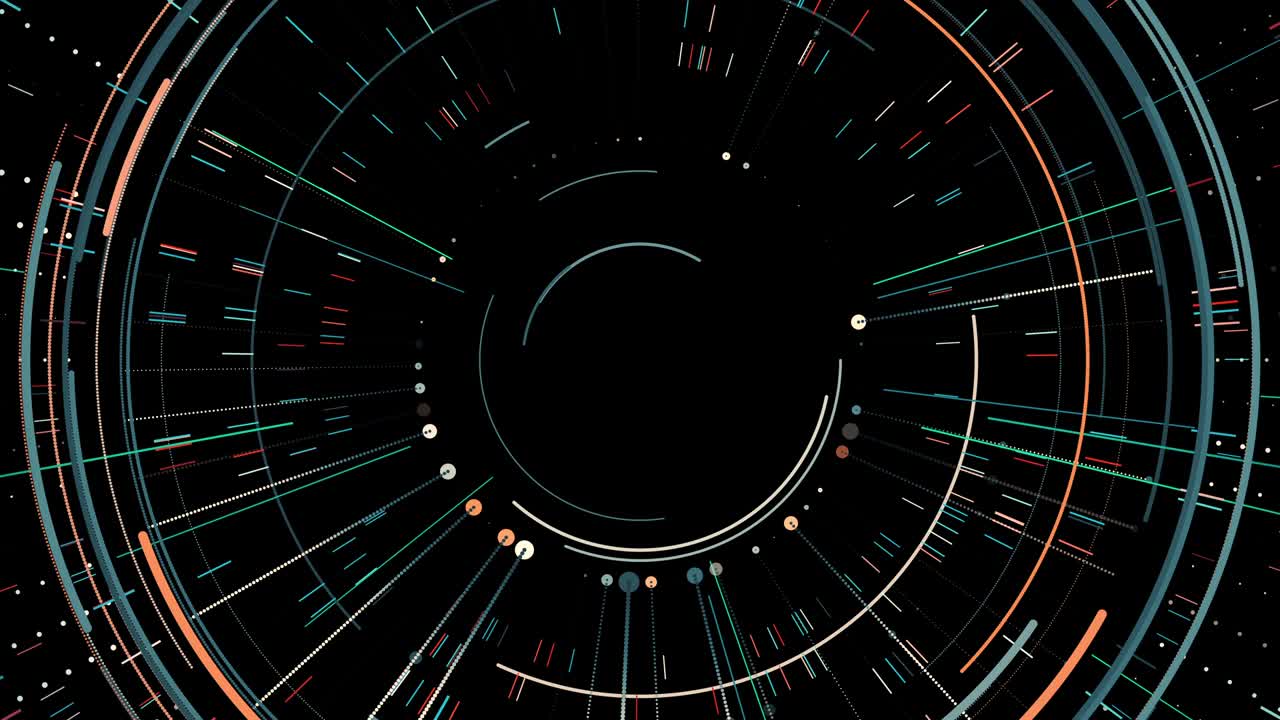 abstract tech background from dynamic geometric shapes