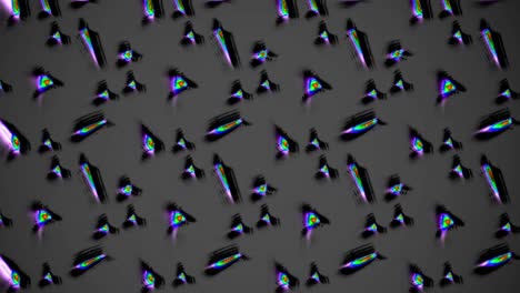 hermoso video abstracto que brilla, luz brillante que arregla movimientos sutiles de colores con puntos, fondo negro