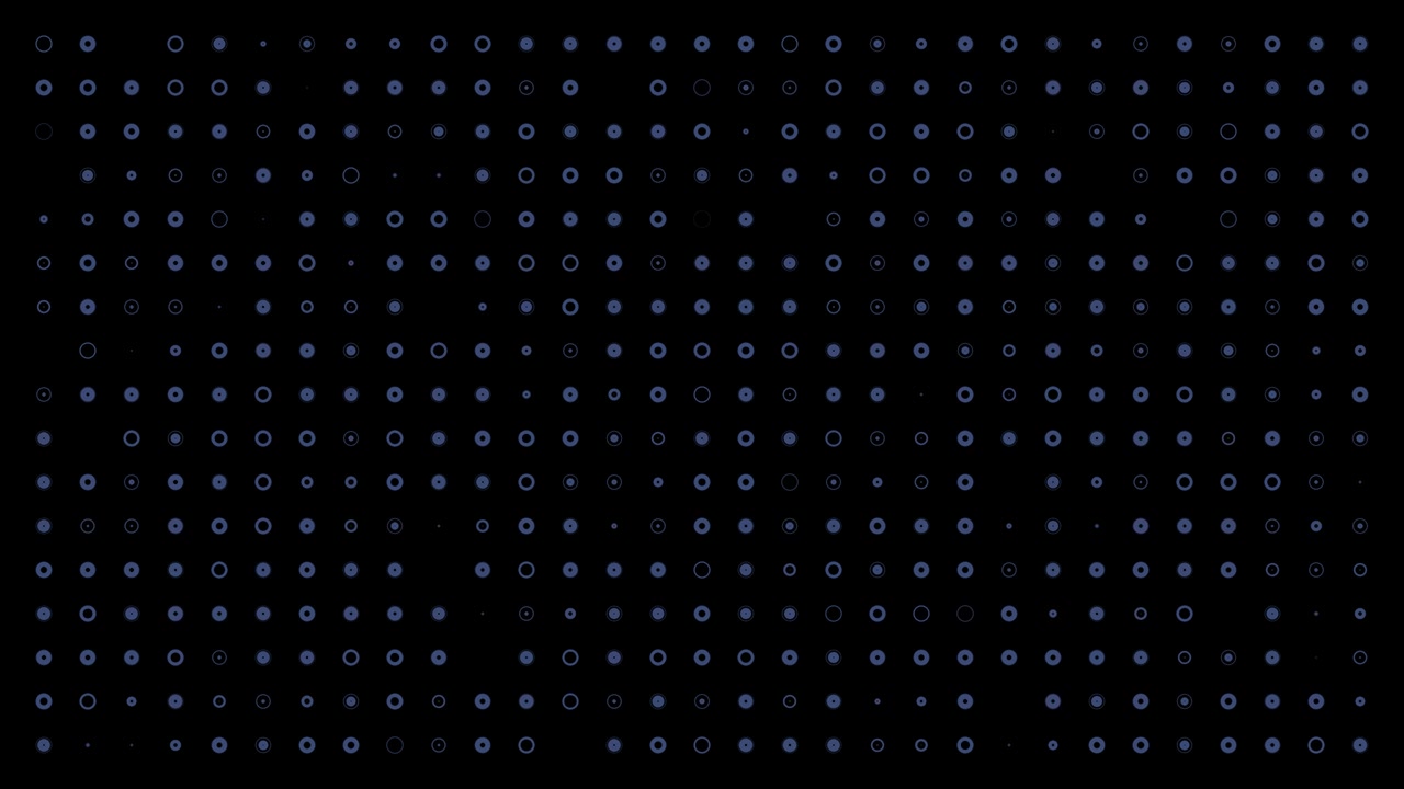Phantom blue circles on black background are changed size with top view motion. Looping realistic animation with Alpha transparent background for easy use in your video