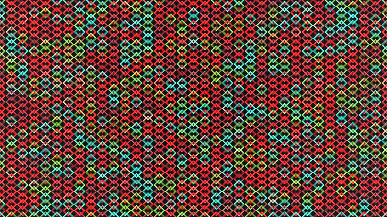 배경에서 애니메이션. 추상적인 배경. 다채로운 형태의 스프라이트