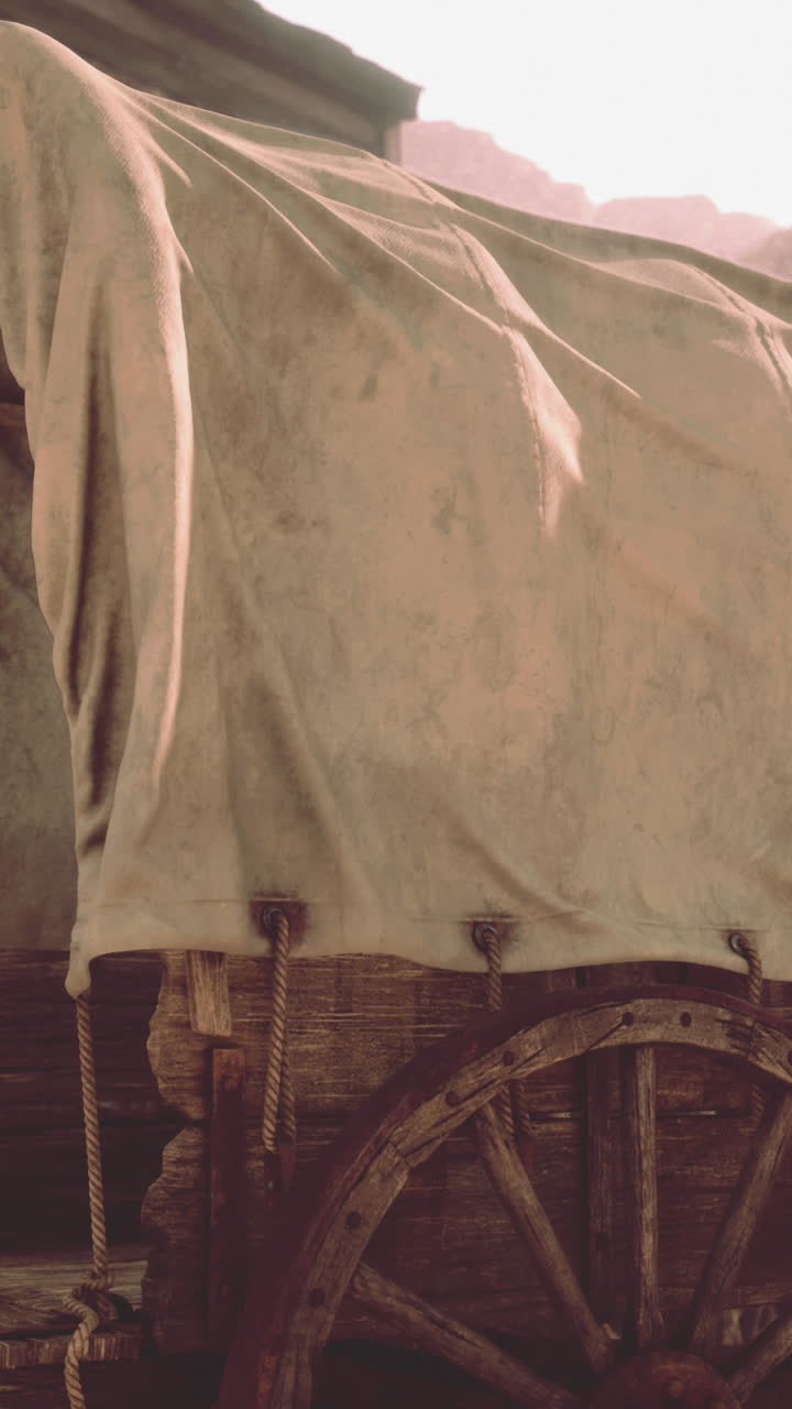 와일드 웨스트에서 빈티지 인 마차