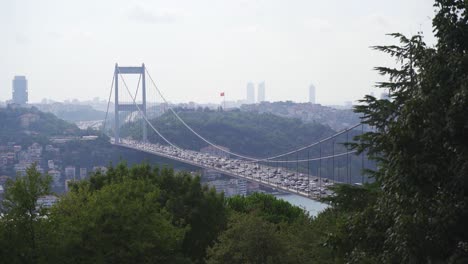 el tráfico de vehículos en el estrecho de estambul.