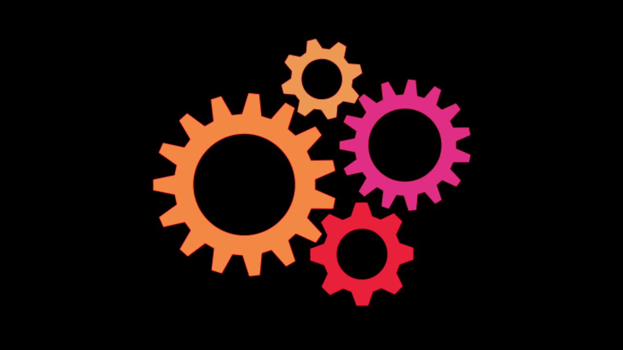 rotación de la animación de los dientes del engranaje aislar.