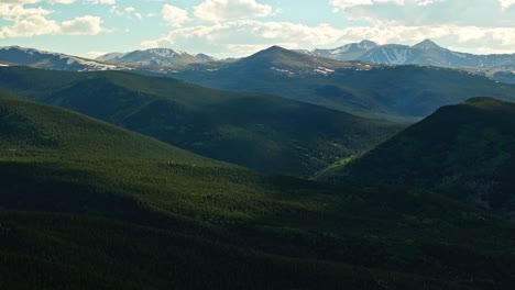 sweeping panoramic views of inspiring forested mountains from mount blue sky colorado