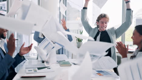 successful business team celebrating achievement