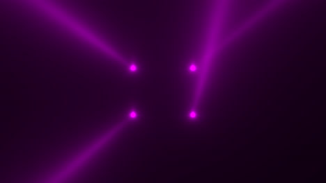 rayos de luz de neón púrpura brillante en el escenario de discoteca