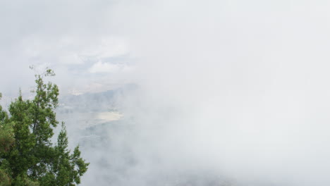 time lapse of stormy clouds rolling by a lake in southern california mountains