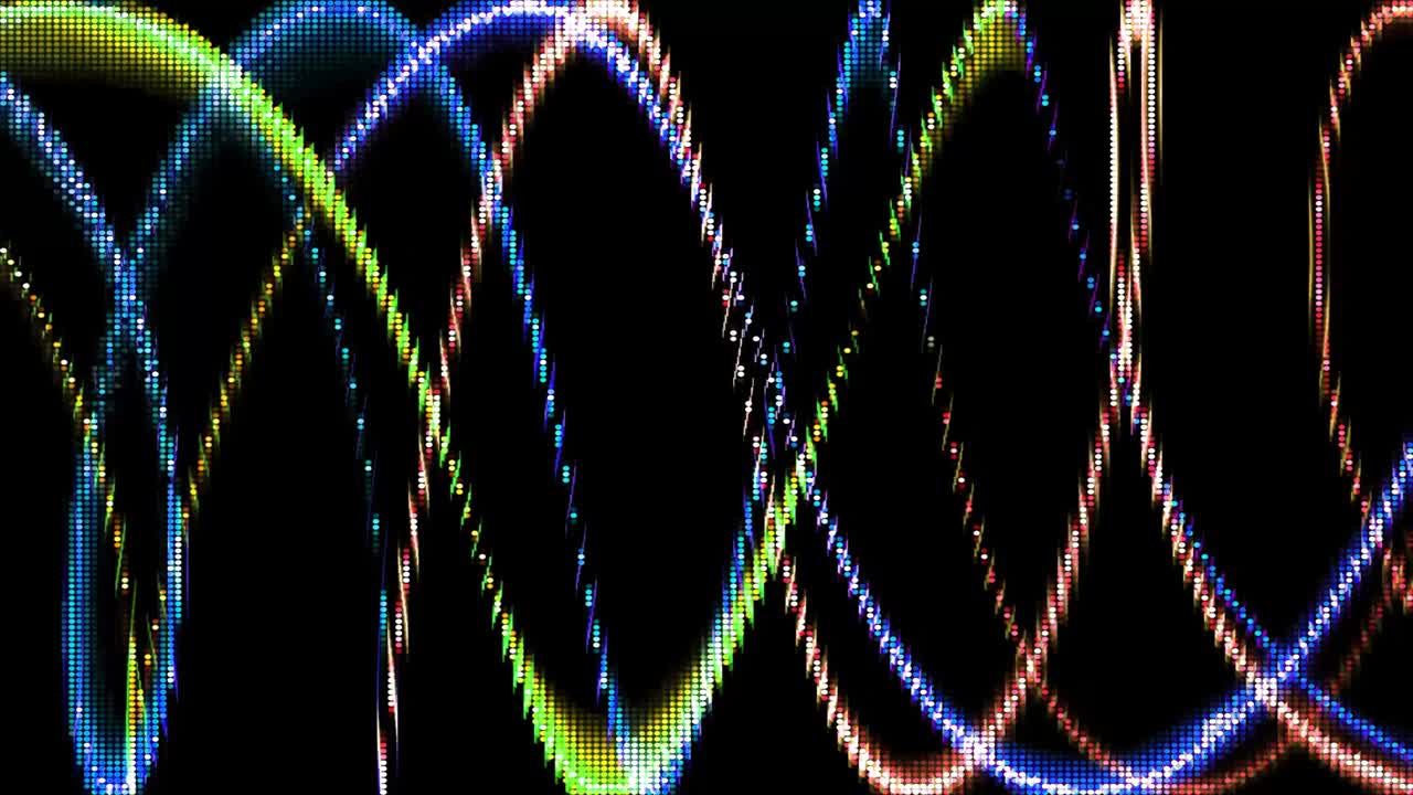 abstract particles ball and girdler waving colorful glow energy light digital waveform