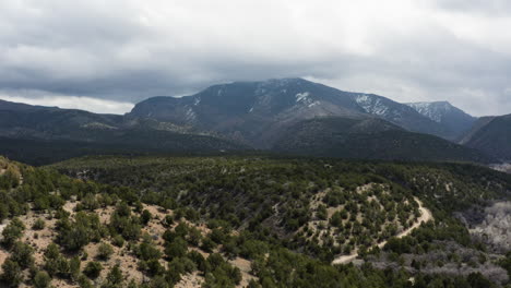 beautiful scenic mountainous landscape in midwest utah - aerial