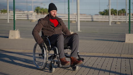Man in Wheelchair Outdoors