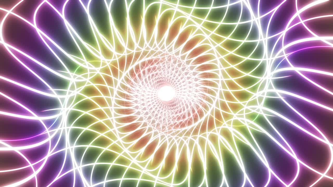 Abstract Fractal Rays Lines Gradient Background Spiral Looped Animation