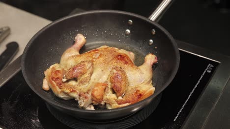 roasted chicken in a pan