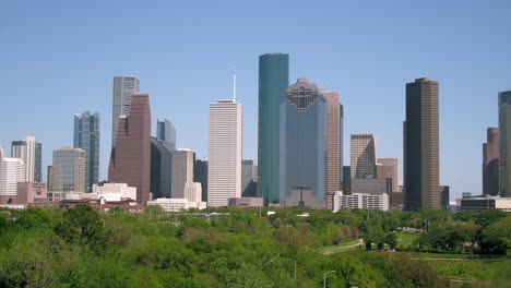 Aerial-of-the-downtown-Houston