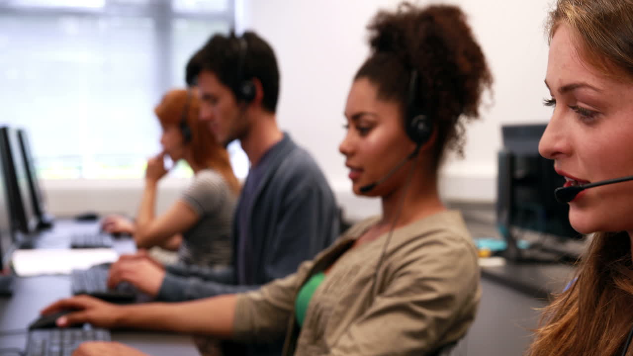 Students working in computer room