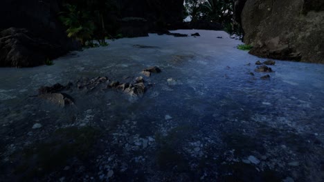 la galaxia de la vía láctea sobre las paredes del cañón de piedra arenisca