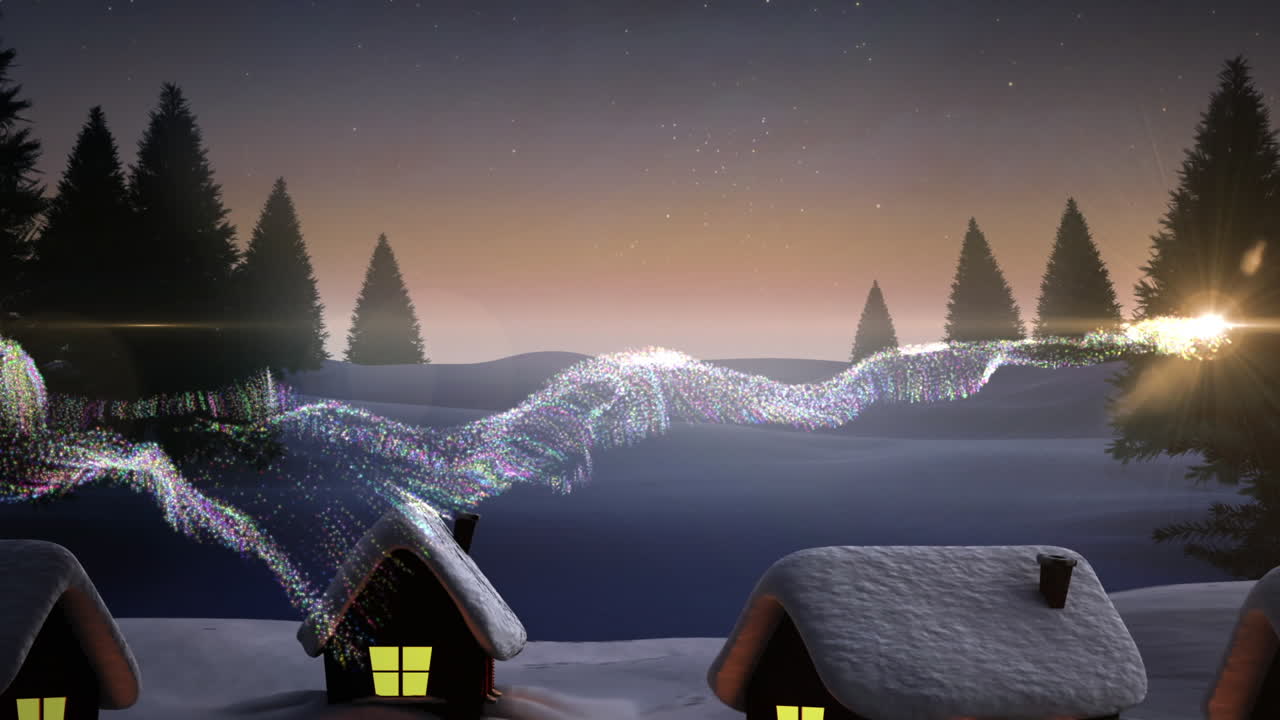 estrella fugaz en el campo en la víspera de año nuevo