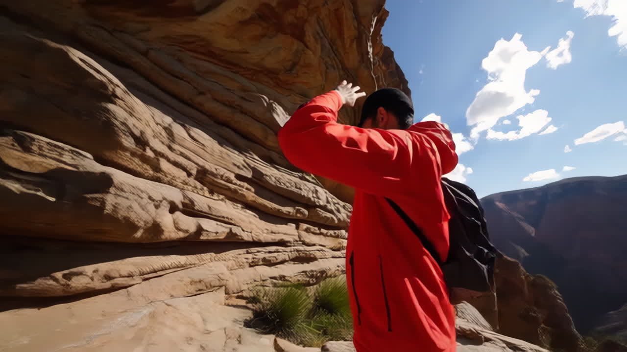 Hiker in a Canyon