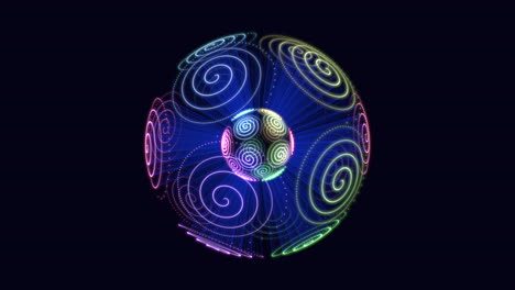 vórtice giratorio 3d una representación colorida del movimiento dinámico