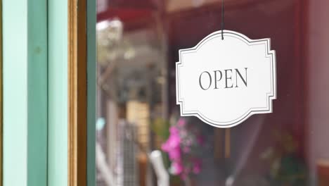 open sign on a shop window