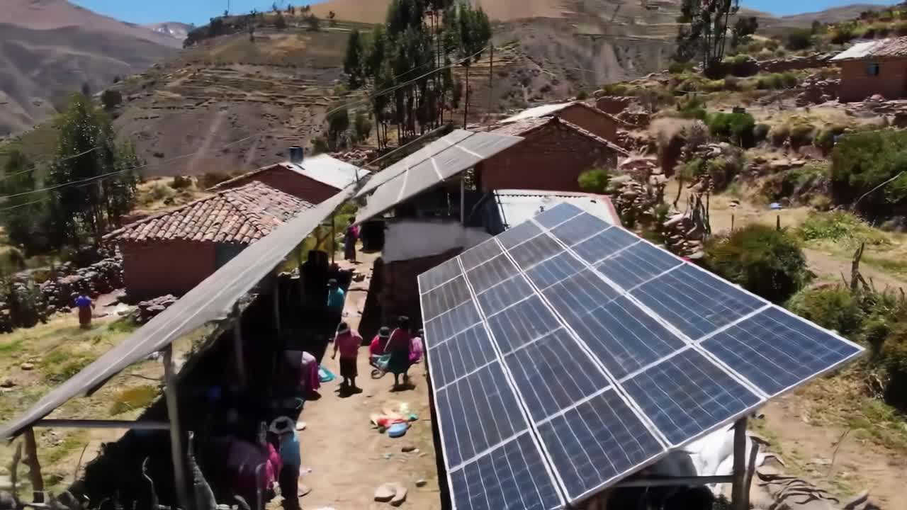 Transformation af vedvarende energi: En solcelleinstallation, der forbedrer bæredygtig livsstil i et fjerntliggende bjergfællesskab.