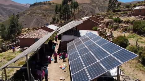 renewable energy transformation: a solar panel installation enhancing sustainable living in a remote mountain community