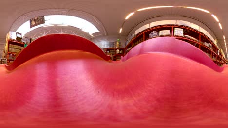 a red slide inside store area 360 virtual