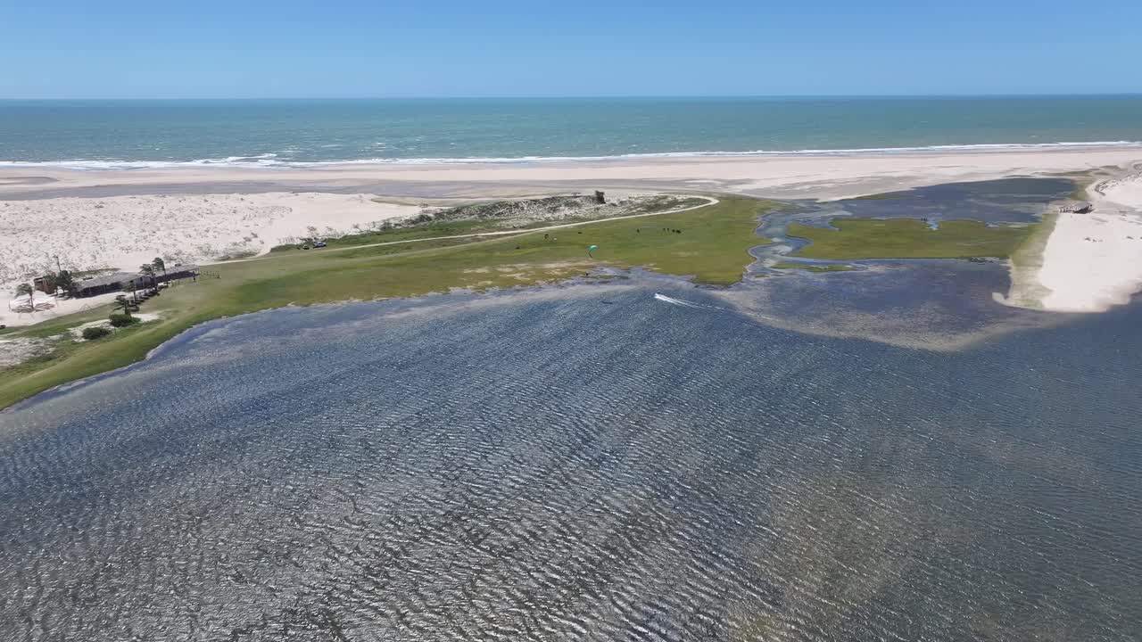 Lagoinha Skyline At Paraipaba In Ceara Brazil. Nature Landscape. Beautiful Sand Dunes. Lagoinha Skyline At Paraipaba. Rainwater Lakes. Almecegas Lake. Summer Travel. Brazil Northeastern