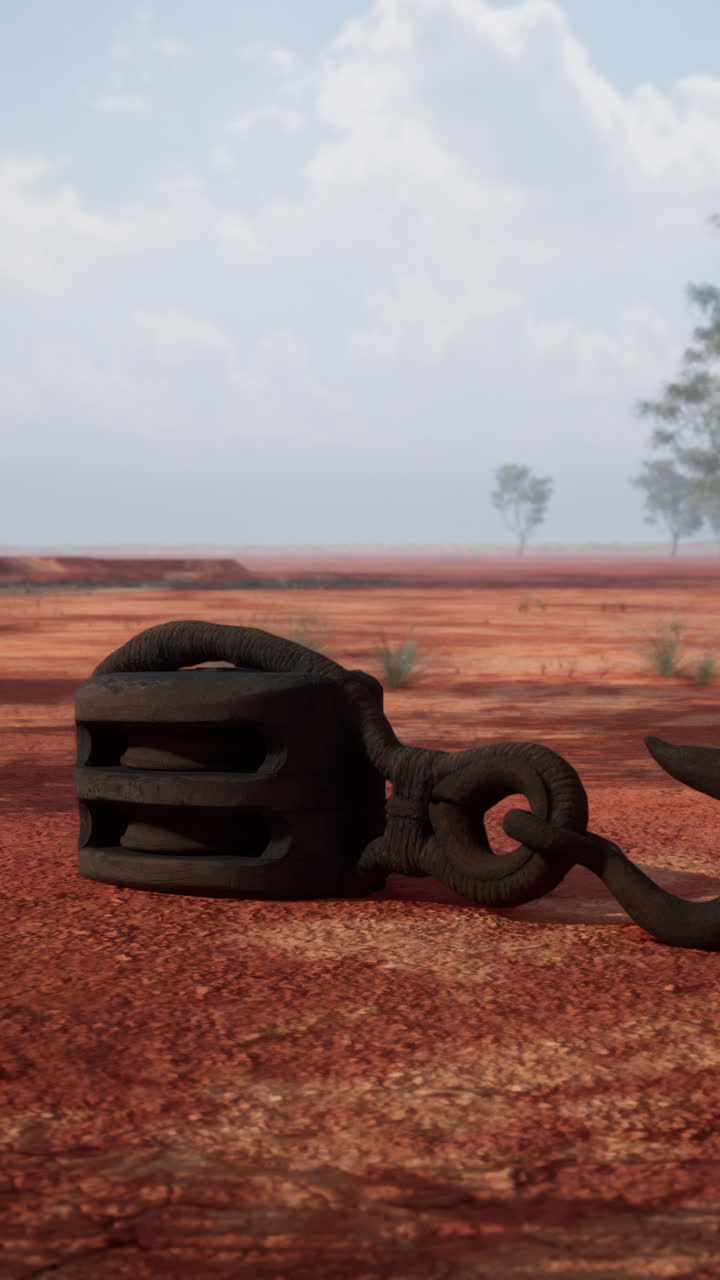 사막 에 누워 있는 녹말 한 리 와 갈고리