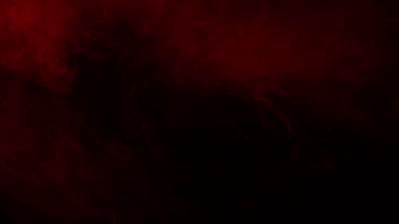 Slow moving dark red clouds or smoke swirl to create a moody and atmospheric texture, abstract background for horror or dramatic projects