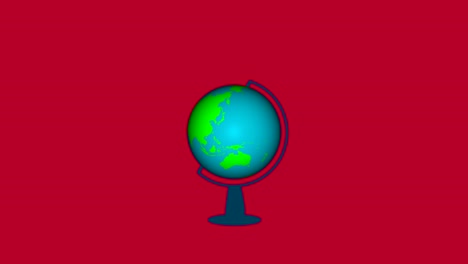 4k cartoon world sphere animation|loopable