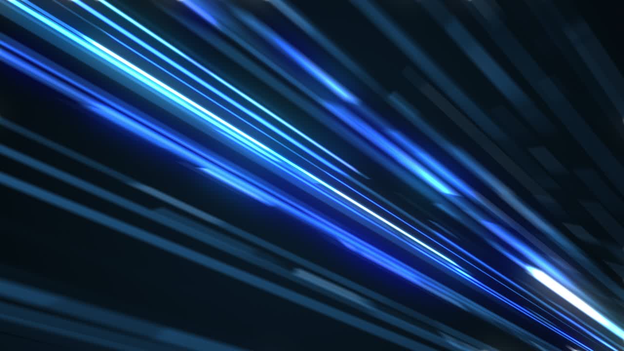 animación de bucle 4k tecnología digital transmisión líneas de velocidad súper rápida desde la parte inferior derecha de fondo. tecnología de internet súper rápida fibra docsis