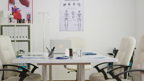 empty hospital doctor meeting conference room