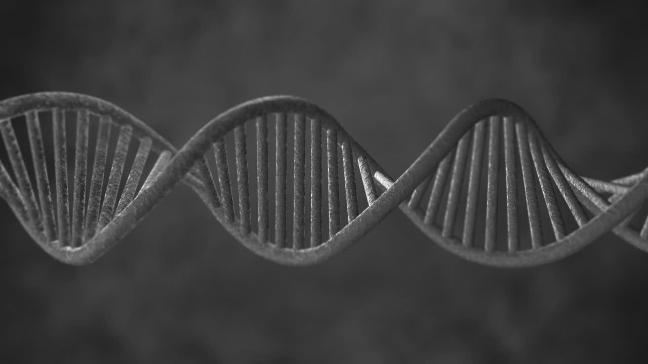 fondo de bucle abstracto con adn giratorio en 4k