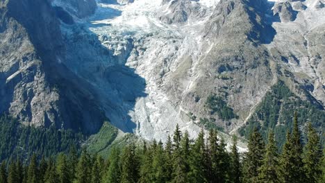 aerial views of aosta valley glacier